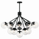 Silvarious 16 Light Chandelier Convertible (52702BKCLR)