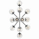 Silvarious 12 Light Linear Chandelier Convertible (52703BK)