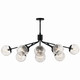 Silvarious 12 Light Linear Chandelier Convertible (52703BK)