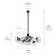 Silvarious 12 Light Linear Chandelier Convertible (52703BK)