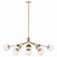 Silvarious 12 Light Linear Chandelier Convertible (52703CPZCLR)