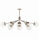 Silvarious 12 Light Linear Chandelier Convertible (52703PNCLR)
