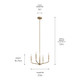 Madden Four Light Chandelier/Semi Flush Mount (52716CPZ)