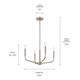 Madden Four Light Chandelier/Semi Flush Mount (52716NI)