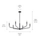 Madden Six Light Chandelier (52719BK)