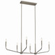 Kichler - 52721NI - Six Light Linear Chandelier - Madden - Brushed Nickel