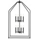 Madden Eight Light Foyer Pendant (52724BK)