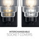 Vionnet Two Light Bath (55011BK)