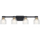 Vionnet Four Light Bath (55013BK)