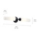 Truby Two Light Wall Sconce (55074BK)