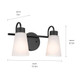 Erma Two Light Bath (55125BK)