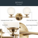 Benno Two Light Vanity (55171CPZ)