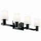 Kichler - 55177BK - Four Light Vanity - Adani - Black