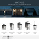 Mathus One Light Outdoor Wall Mount (59118BKT)