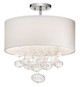 Kichler - 83239 - Three Light Semi Flush Mount - Piatt - Chrome