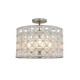 Kalco - 509145OSL - Three Light Semi Flush Mount - Prado - Oxidized Silver Leaf