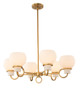 Kalco - 513072WB - Six Light Chandelier - Ascher - Winter Brass