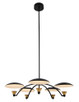 Kalco - 513671BWB - LED Chandelier - Redding - Matte Black w White and Brass Accent