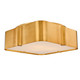 Kalco - 516343WB - Three Light Flush Mount - Lotus - Winter Brass