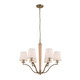 Kalco - 518971BCG - Six Light Chandelier - Curva - Brushed Champagne Gold