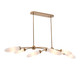 Kalco - 520661WB - Six Light Island Pendant - Crest - Winter Brass