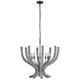 Kalco - 525955BCG/CLR - Eight Light Chandelier - CORAL - Brushed Champagne Gold