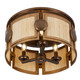 Kalco - 526845PABMG - Three Light Semi-Flush Mount - Button - Pearlized Antique Brass/Modern Gold