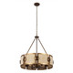 Button Six Light Pendant (526855PABMG)