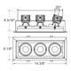 15W Multi LED Recessed Multiple (TE163LED-40-2-01)