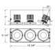 26W Multi LED Recessed Multiple (TE223LED-35-4-01)