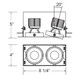15W Multi LED Recessed Multiple (TE612LED-30-4-01)