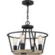 Quoizel - BRT2817GK - Four Light Pendant - Brockton - Grey Ash