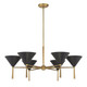 Minka-Lavery - 10316-855 - Six Light Chandelier - Cortan - Legacy Brass