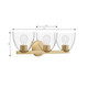 Noellea Three Light Vanity (12483-732)