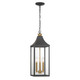 Minka-Lavery - 78304-734 - Three Light Outdoor Hanging Lantern - Hurstborne - Dark Matte Black