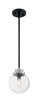 Nuvo Lighting - 60-7131 - One Light Pendant - Axis - Matte Black / Brushed Nickel Accents