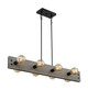 Nuvo Lighting - 60-7233 - Eight Light Island Pendant - Stella - Driftwood / Black Accents