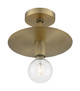 Nuvo Lighting - 60-7244 - One Light Semi Flush Mount - Bizet - Vintage Brass