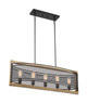 Nuvo Lighting - 60-7265 - Five Light Island Pendant - Atelier - Black / Honey Wood