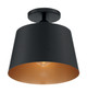 Nuvo Lighting - 60-7332 - One Light Semi Flush Mount - Motif - Black / Gold Accents