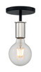 Nuvo Lighting - 60-7353 - One Light Semi Flush Mount - Ryder - Black / Polished Nickel