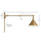 Delancey One Light Swing Arm Wall Lamp (60-7361)