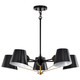 Nuvo Lighting - 60-7385 - Five Light Chandelier - Baxter - Black / Burnished Brass