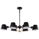 Nuvo Lighting - 60-7386 - Six Light Chandelier - Baxter - Black / Burnished Brass