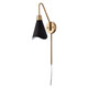 Nuvo Lighting - 60-7467 - One Light Wall Sconce - Tango - Matte Black / Burnished Brass
