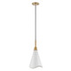 Nuvo Lighting - 60-7471 - One Light Pendant - Tango - Matte White / Burnished Brass