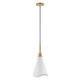 Nuvo Lighting - 60-7477 - One Light Pendant - Tango - Matte White / Burnished Brass