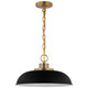 Nuvo Lighting - 60-7481 - One Light Pendant - Colony - Matte Black / Burnished Brass