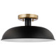 Nuvo Lighting - 60-7491 - One Light Flush Mount - Colony - Matte Black / Burnished Brass
