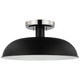 Nuvo Lighting - 60-7492 - One Light Flush Mount - Colony - Matte Black / Polished Nickel
